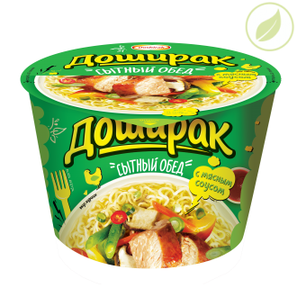 Лапша быстрого приготовления "Доширак Сытный обед" со вкусом курицы, 110 г